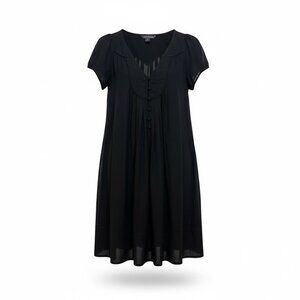 French Connection Black Sheer Casual Dress